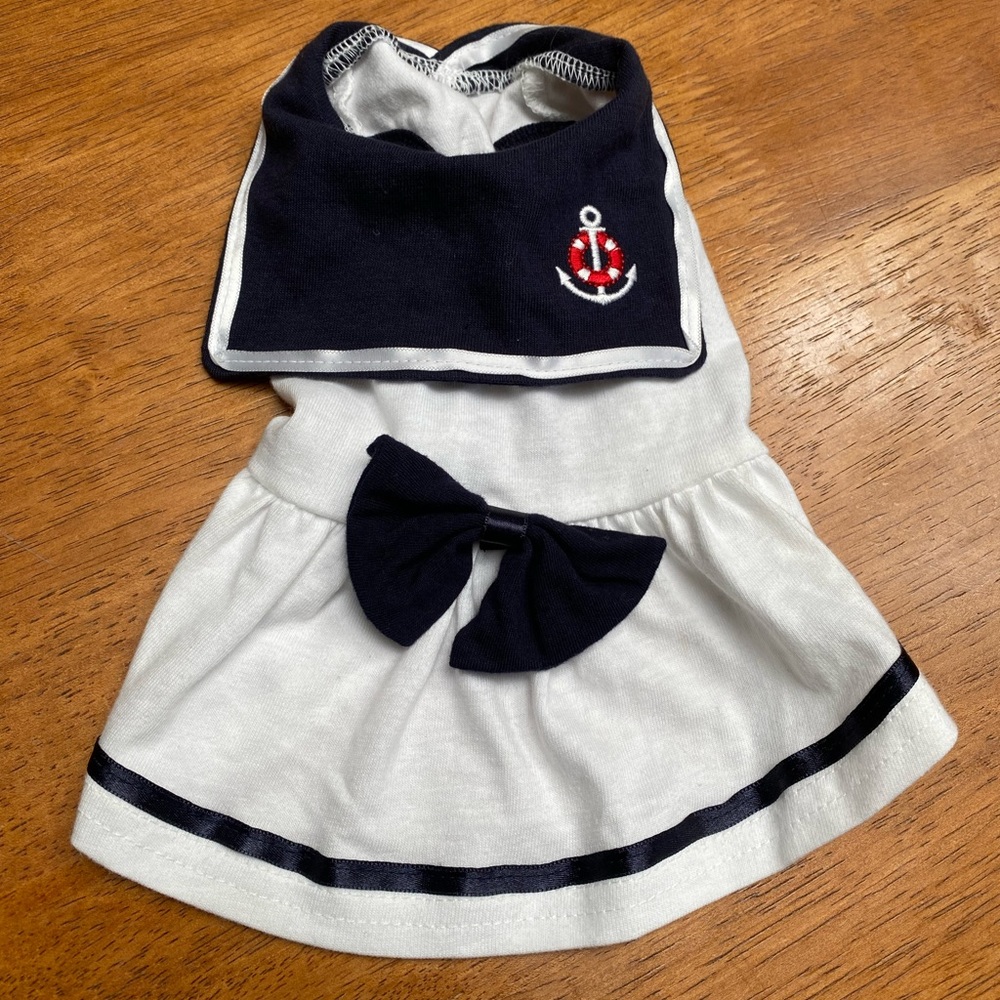 Toy dog size sailor dress